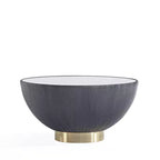 Set di tavolini da caffè e d'appoggio rotondi in finto marmo, 2 pezzi, crema / grigio crema / grigio / verde / arancione