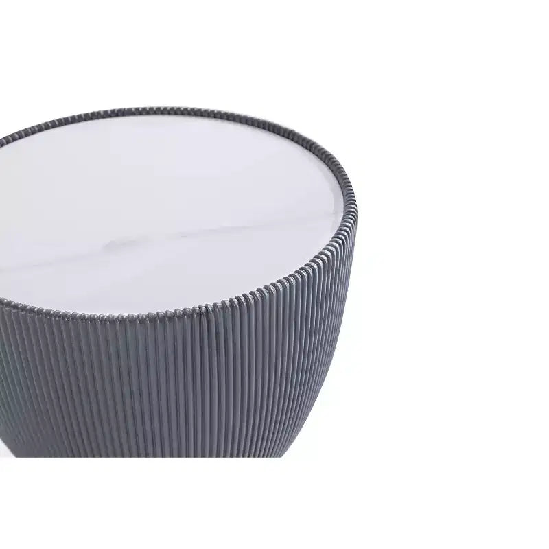 Set di tavolini da caffè e d'appoggio rotondi in finto marmo, 2 pezzi, crema / grigio crema / grigio / verde / arancione