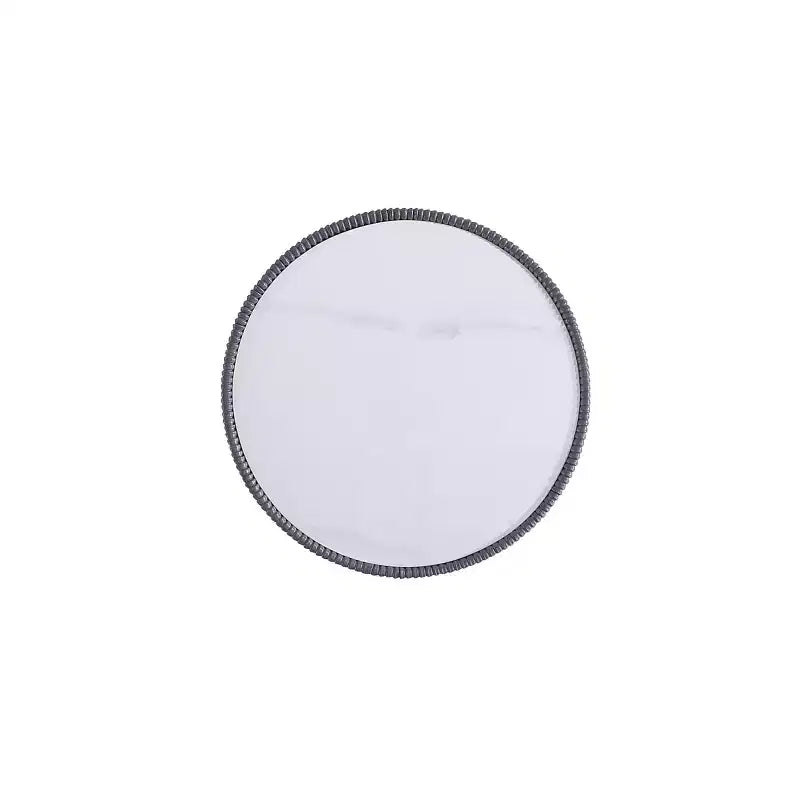 Set di tavolini da caffè e d'appoggio rotondi in finto marmo, 2 pezzi, crema / grigio crema / grigio / verde / arancione