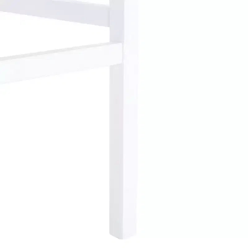 Sgabello da bar con schienale basso in canna, nero/bianco, 1 posto