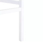 Sgabello da bar con schienale basso in canna, nero/bianco, 1 posto