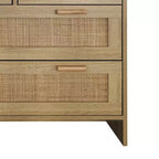 Comò a 4 cassetti in rattan da 31,5" per soggiorno e camera da letto 4W - ModernLuxe