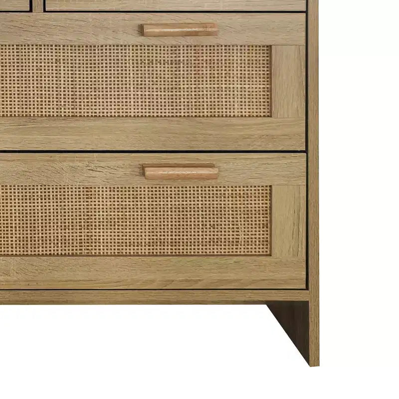 Comò a 4 cassetti in rattan da 31,5" per soggiorno e camera da letto 4W - ModernLuxe