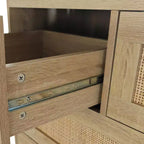 Comò a 4 cassetti in rattan da 31,5" per soggiorno e camera da letto 4W - ModernLuxe