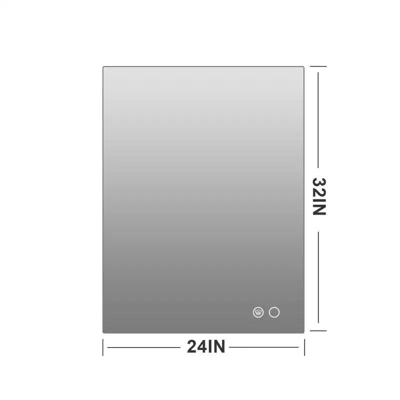 Specchio da Bagno con Luce a LED Bianca/Calda/Neutrale, Dimmerabile e Anti-Appannamento, Montaggio a Parete, 1 Posto