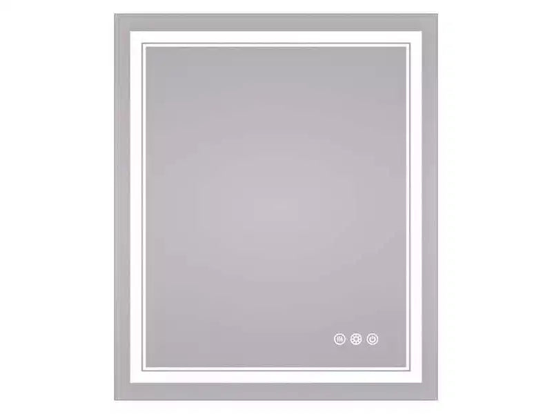 Specchio da Bagno con Luce a LED Bianca/Calda/Neutrale, Dimmerabile e Anti-Appannamento, Montaggio a Parete, 1 Posto