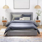 Comodino in Rattan Bianco e Marrone con Cassetto, 1-2 pz