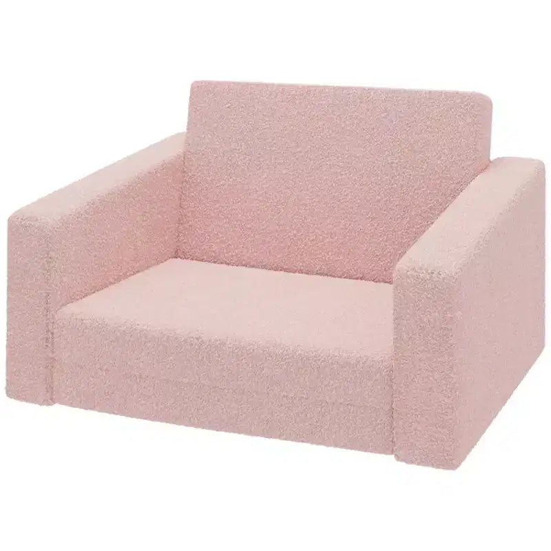 Poltrona Divano Pieghevole 2-in-1 per Bambini, 1 Posto, Rosa