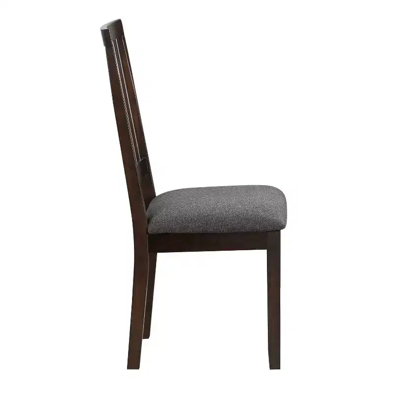 Set da pranzo rettangolare impiallacciato in legno naturale, 7 pezzi, 6 posti a sedere